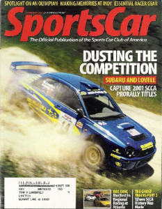 SPORTS CAR 2002 FEB - SUBARU & LOVELL 2001 SCCA TITLES, RACER GEAR 